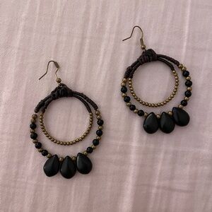 Beaded large hoop earrings from Iceland